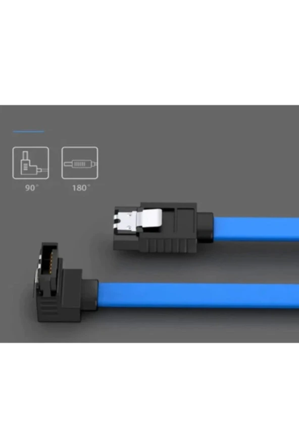 Sata 3.0 Kilitli Hdd Ssd Sata Data Bağlantı Kablo 90 Derece Sata - Resim 5