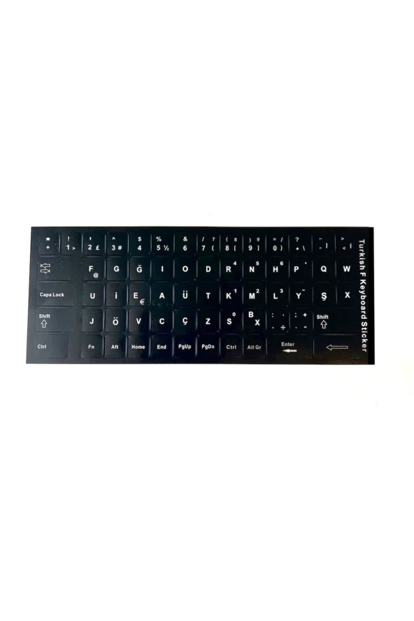 F Klavye Stiker Türkçe Klavye Yapışkan Harf Dizilimi Turkish F Keyboard Sticker F Klavye Sticker