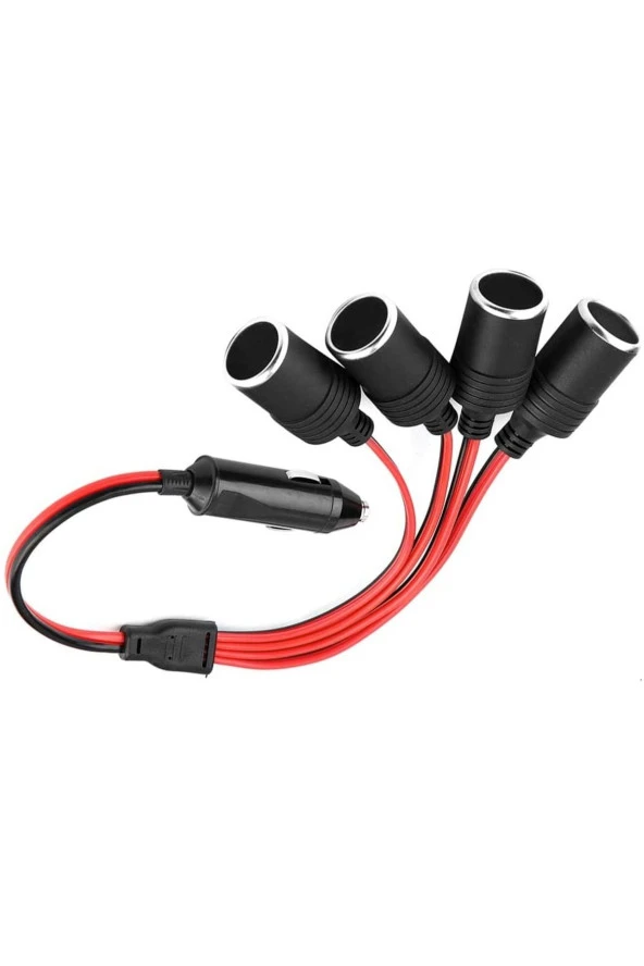 Araç Çakmaklık Çoklayıcı Splitter 1 Erkek 4 Dişi Çakmak Uzatma 12v-24v - 2