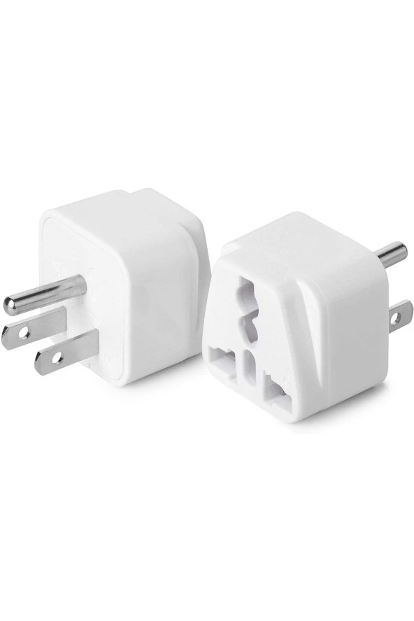 Abd Priz Dönüştürücü 3 Pinli Fiş Adaptör Üniversal American Fiş Çevirici Type B Plug Adapter - 2