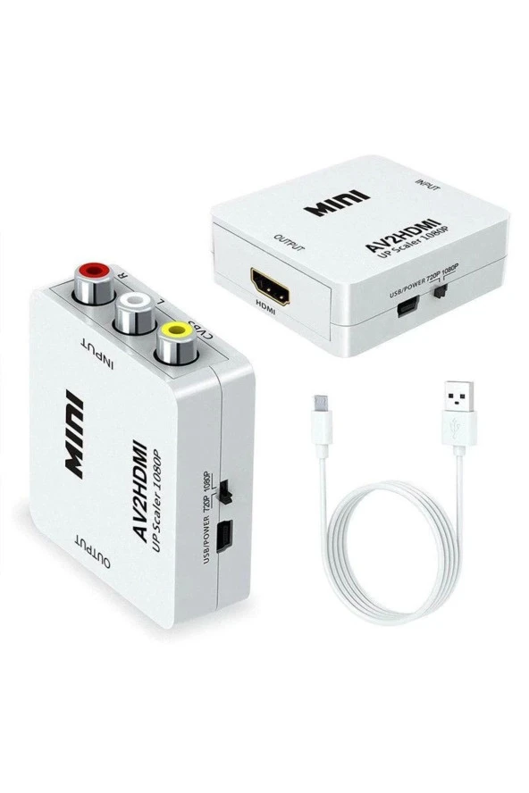 Rca To Hdmi Görüntü Ve Ses Dönüştürücü Çevirici Av In Hdmı Out Converter Adaptör Lale Cvsb