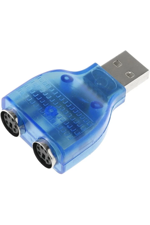 Usb - Ps2 Adaptörü Usb A Erkek - Çift Ps/2 Dişi Dönüştürücü Splitter Klavye Mouse - 2