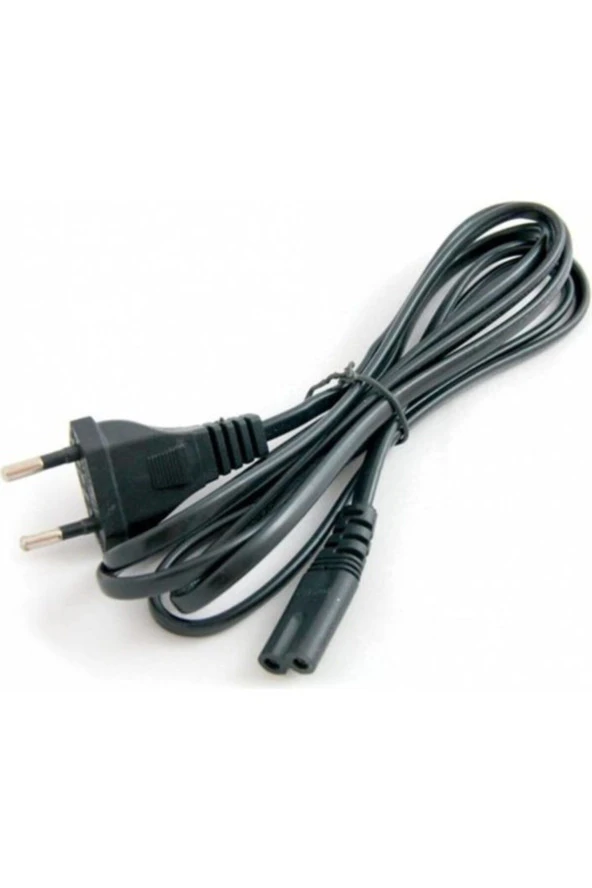 3 m Teyp Işıldak Fişi C8 Power Güç Kablosu 3 m  2x0.75