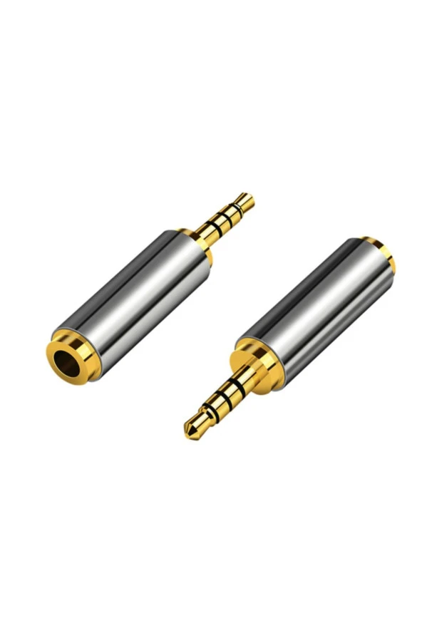 2.5 Mm To 3.5 Mm Çevirici Adaptör 2.5mm Erkek 3.5mm Dişi 4 Boğumlu Stereo Kulaklık Jakı Dönüştürücü