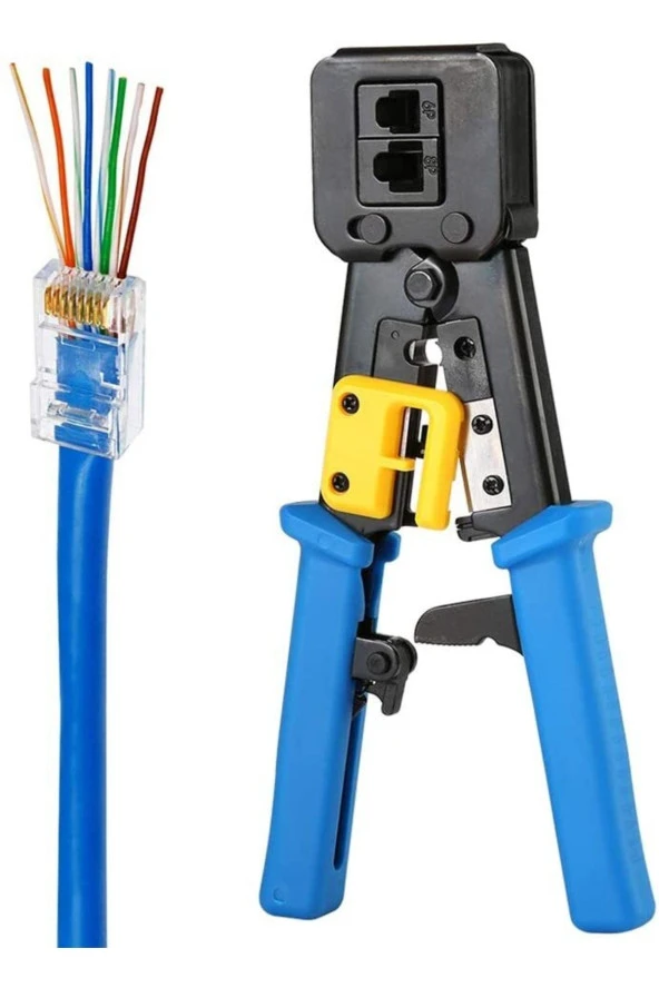 Yeni Nesil Rj45 Pense Rj12 R J45 Sıkma Makaslı Network Ağ Pense Ez Rj45 Crimper 8p 6p