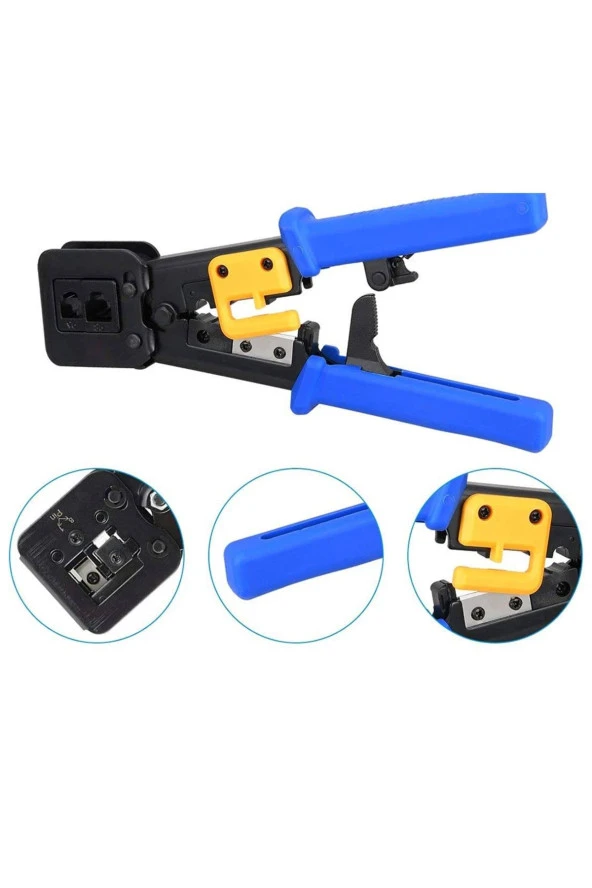 Yeni Nesil Rj45 Pense Rj12 R J45 Sıkma Makaslı Network Ağ Pense Ez Rj45 Crimper 8p 6p - 2