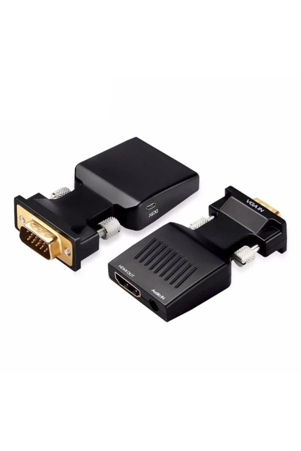 Vga Hdmi Dönüştürücü Aktif Vga Audio To Hdmı Çevirici Vga Erkek Hdmi Dişi Vga In Hdmi Out Converter