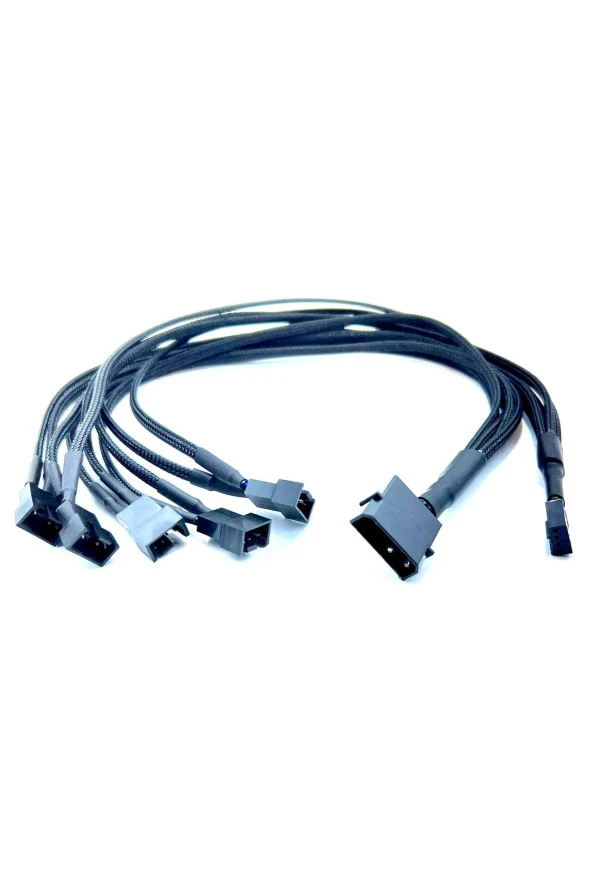 5 Port Fan Çoklayıcı Kablo 4 Pin Molex Fan Uzatma Fan Çoklayıcı Molex - 5 X 3/4-pin Pwm Kablo