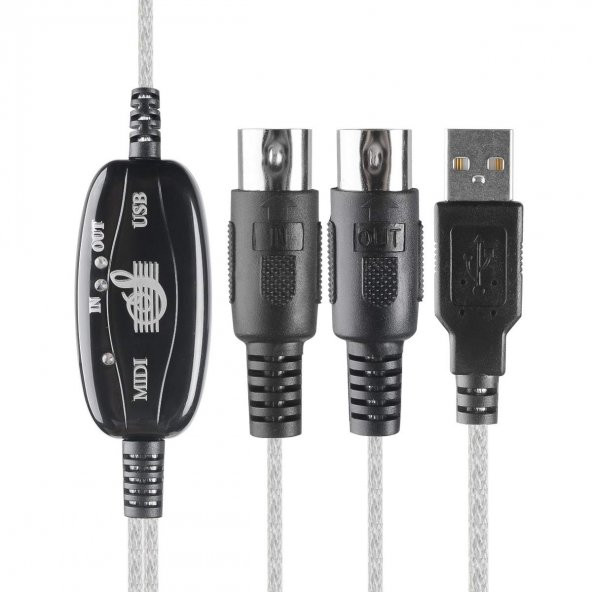 Usb Midi Kablo 5 Pin Din Kablo Usb Çevirici Klavye Org Midi Müzik Düzenleme Kablosu 1 In 1 Out Mıdı - 3