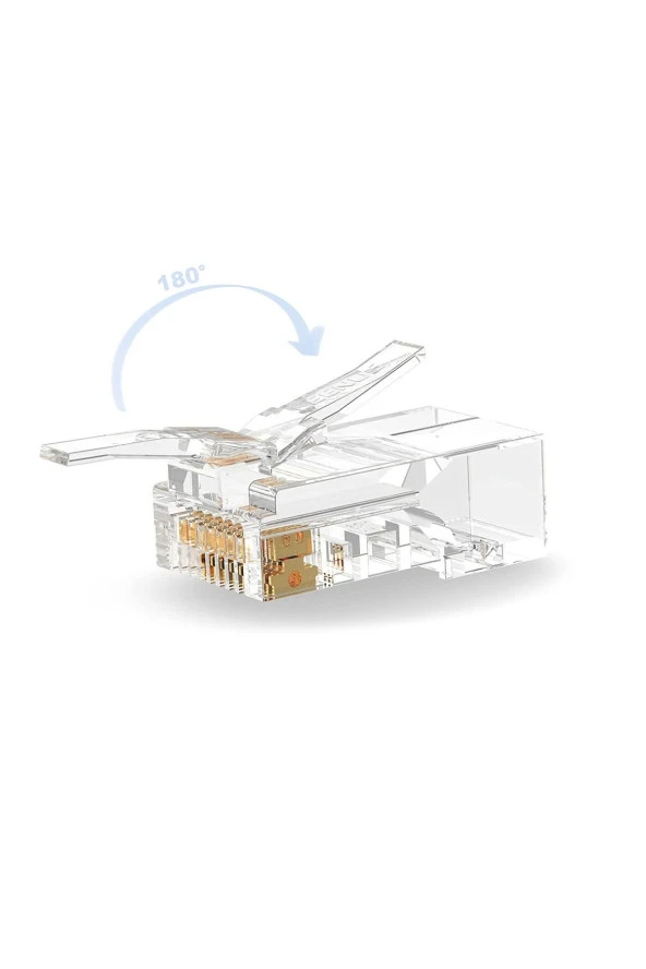 100 Adet Yeni Nesil Jak Cat5/cat6 Rj45 Konnektör 100 Lü Paket Cat6 Ez Plug Ethernet Jak Network 8p8c - 2