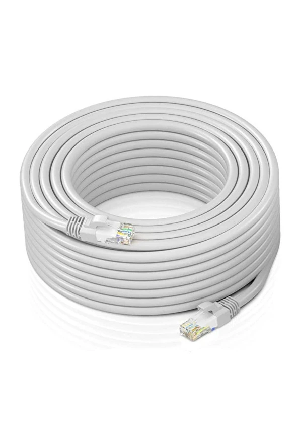 15 Metre Cat6 Patch Kablo 15m Ethernet Kablosu Utp Lan Kablosu Internet Kablosu Gri Renk