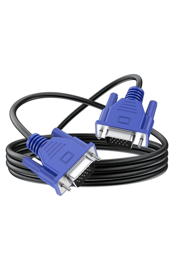 5 Metre Vga Kablo 15 Pin Erkek Erkek Vga Kablo 5m Monitör Tv Projektör Görüntü Kablosu