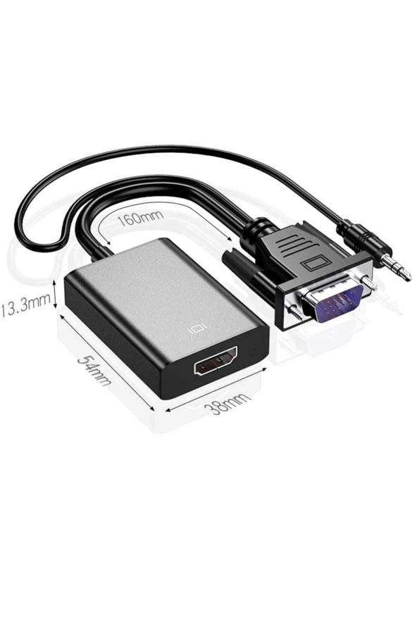 Vga Hdmi Dönüştürücü Vga To Hdmı Kablolu Vga Erkek Hdmi Dişi Vga In Hdmi Out Converter - 2