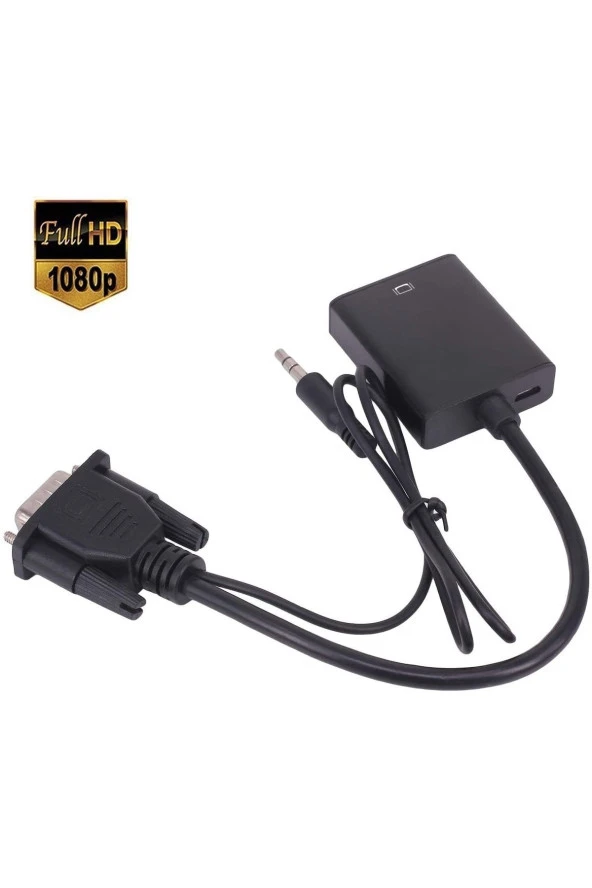 Vga Hdmi Dönüştürücü Vga To Hdmı Kablolu Vga Erkek Hdmi Dişi Vga In Hdmi Out Converter - 5