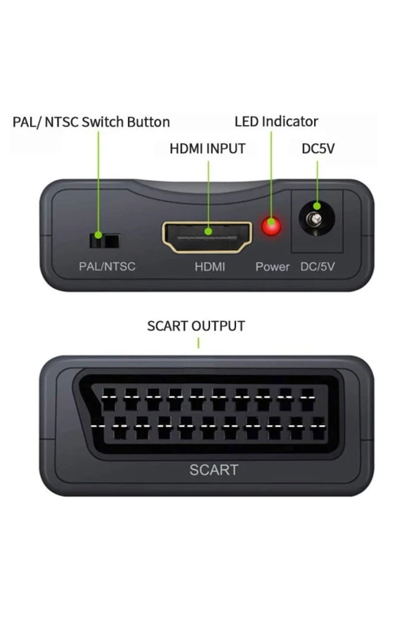 Hdmi To Scart Dönüştürücü Hdmı In Scart Out 1080p Hdmı - Scart Converter Ses Video - 2