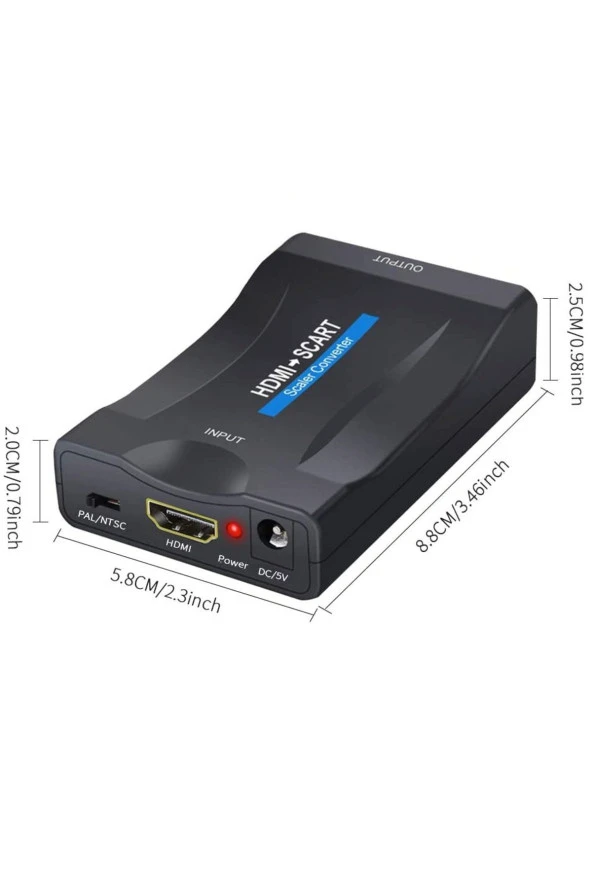 Hdmi To Scart Dönüştürücü Hdmı In Scart Out 1080p Hdmı - Scart Converter Ses Video - 4