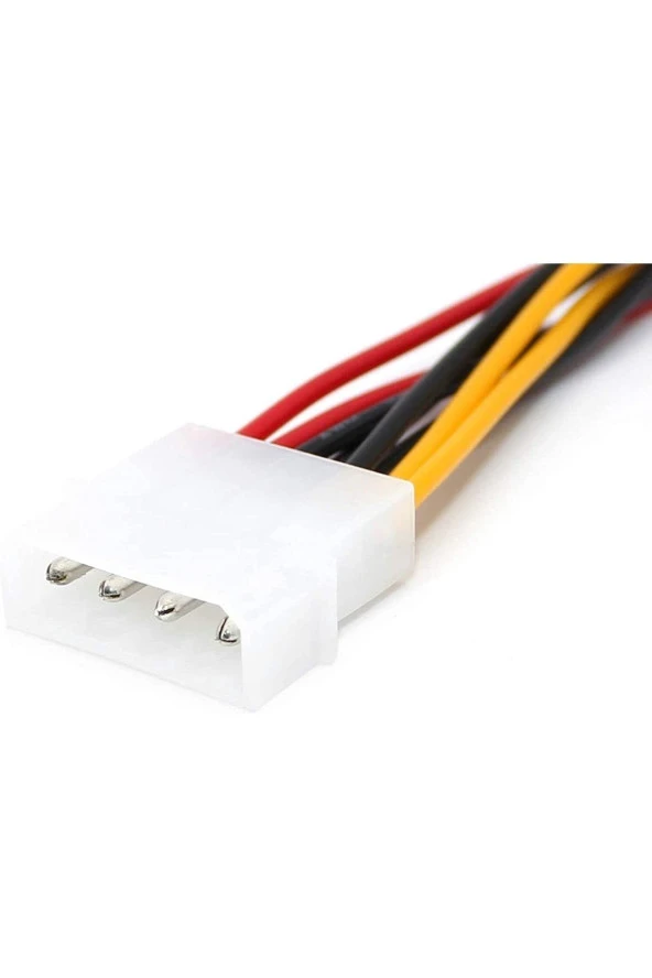 Molex Splitter Kablo 4 Pin Molex Güç Uzatma Kablosu Molex Power Çoklayıcı 4pin Erkek Çift 4pin Dişi - 5