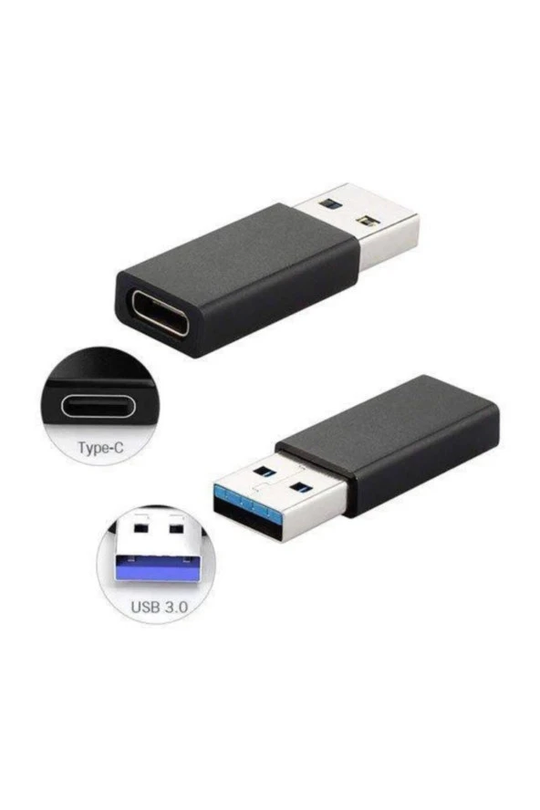 Usb 3.0 Erkek To Type C 3.1 Dişi Çevirici Şarj Ve Data Aparatı - Resim 3