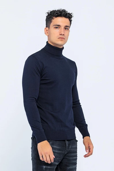 Erkek Regular Fit Uzun Kollu Boğazlı Kazak - 10