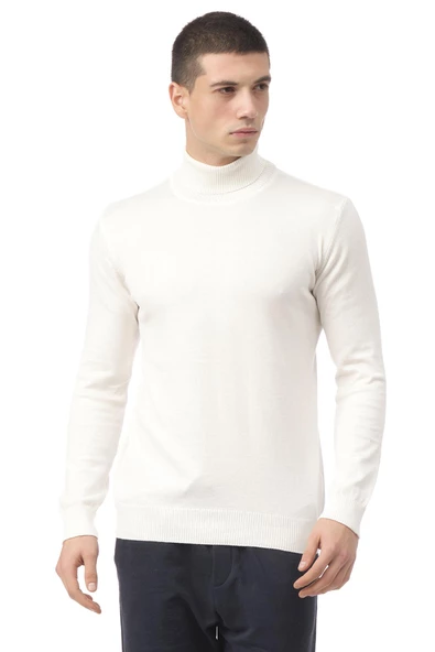 Erkek Regular Fit Uzun Kollu Boğazlı Kazak - 11