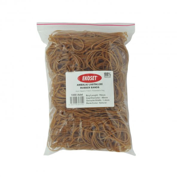 Ekoset Kauçuk Paket Ambalaj Para Lastiği 70lik 1000 Adet 70mm - 6