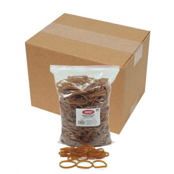 Ekoset 70x5 Geniş Kauçuk Paket Ambalaj Lastiği 12Kg Koli (70x5) ürün görseli