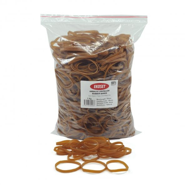 Ekoset 70x5 Geniş Kauçuk Paket Ambalaj Lastiği 12Kg Koli (70x5) - Resim 2