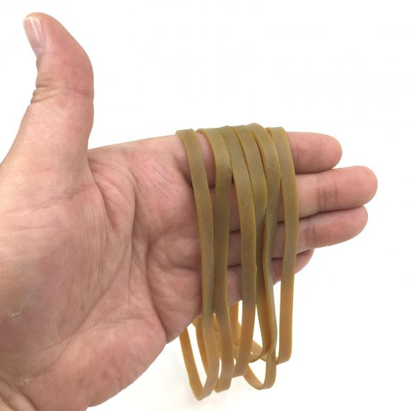 Ekoset 180x6mm Geniş Kauçuk Paket Ambalaj Kasa Lastiği 100 Adet - Resim 2