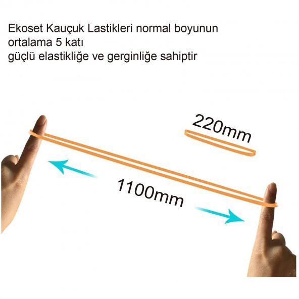Ekoset 220x5mm Geniş Kauçuk Paket Ambalaj Kasa Lastiği 100 Adet - Resim 5