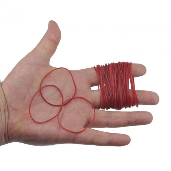Ekoset Kırmızı Paket Ambalaj Para Lastiği 70mm 5.000 Adet - Resim 3