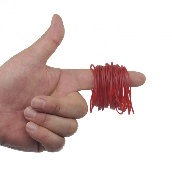 Ekoset Kırmızı Paket Ambalaj Para Lastiği 70mm 5.000 Adet - Resim 4