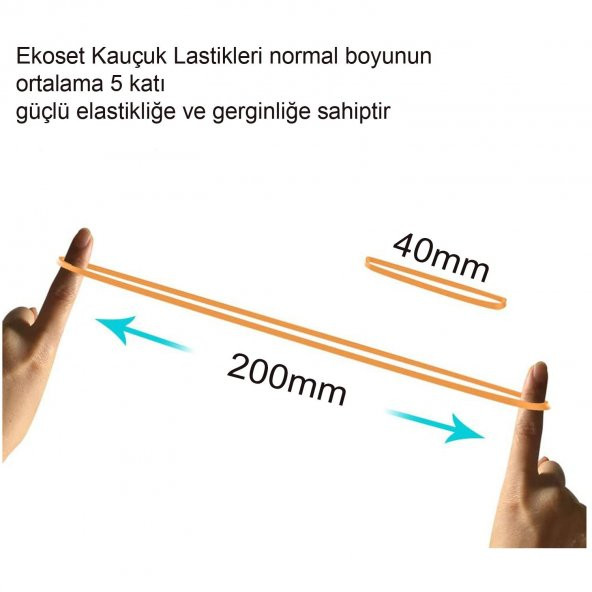 Ekoset Mavi Paket Ambalaj Para Lastiği 40mm 5.000 Adet - Resim 5