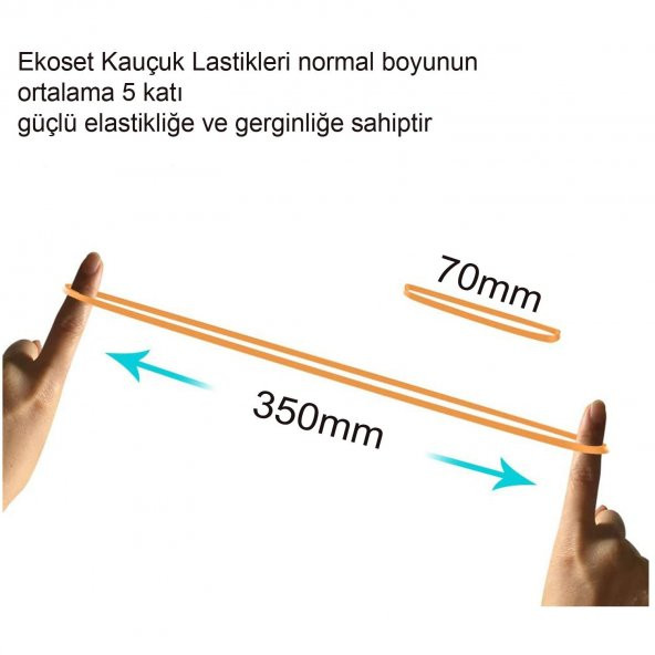 Ekoset Yeşil Paket Ambalaj Para Lastiği 1000 Adet 70mm - Resim 4