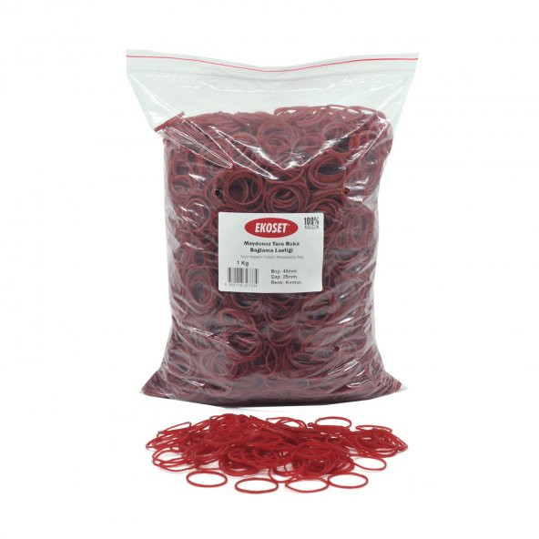 Ekoset Maydonoz Tere Roka Bağlama Lastiği Kırmızı 1Kg
