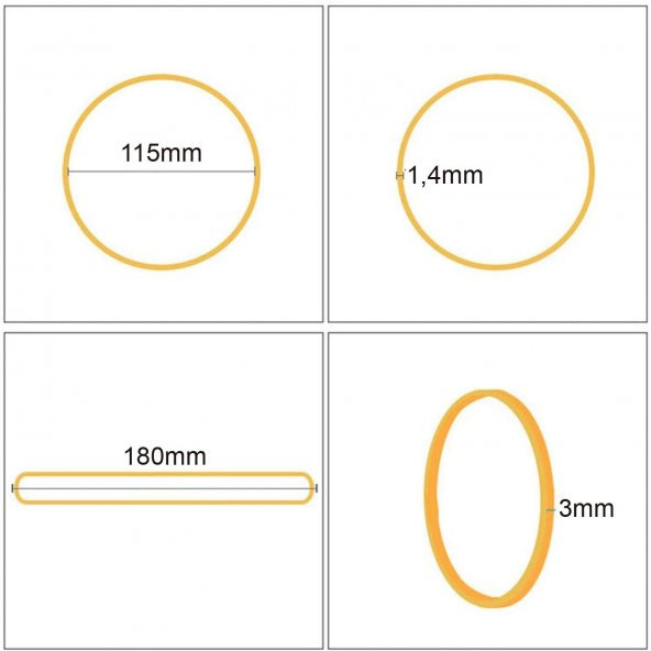 Ekoset 180x3mm Geniş Kauçuk Paket Ambalaj Kasa Lastiği 18lik 1Kg - 6