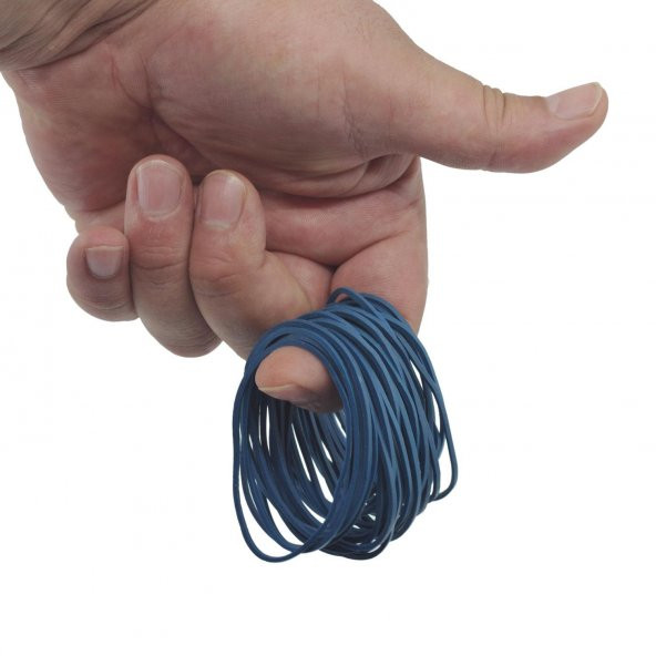 Ekoset Kauçuk Paket Ambalaj Para Lastiği 70mm Mavi 1Kg - 4