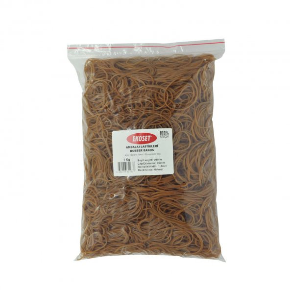 Ekoset Kauçuk Paket Ambalaj Para Lastiği 70lik 1Kg 70mm - 6