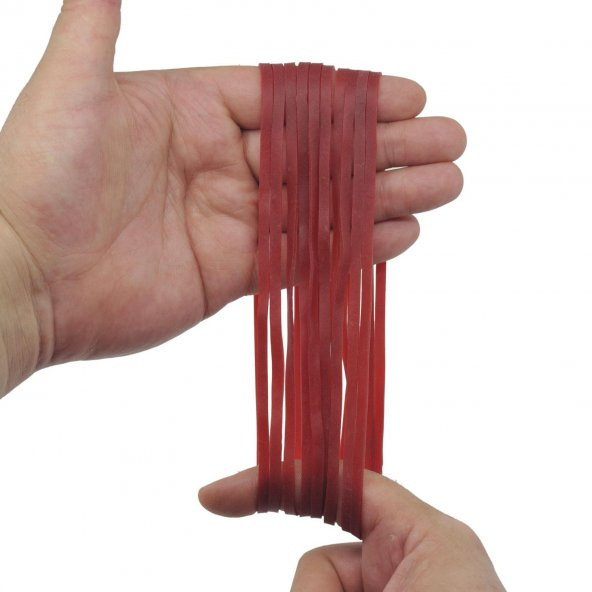 Ekoset 180x4mm Kauçuk Paket Ambalaj Kasa Lastiği Kırmızı 1Kg 18x4 - 2