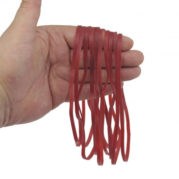 Ekoset 180x4mm Kauçuk Paket Ambalaj Kasa Lastiği Kırmızı 1Kg 18x4 - 3