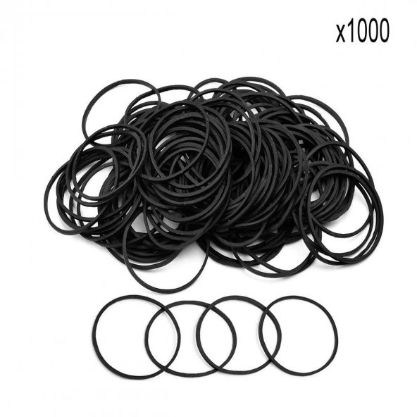 Ekoset Siyah Paket Ambalaj Toka Para Lastiği 1000 Adet 40mm - 9