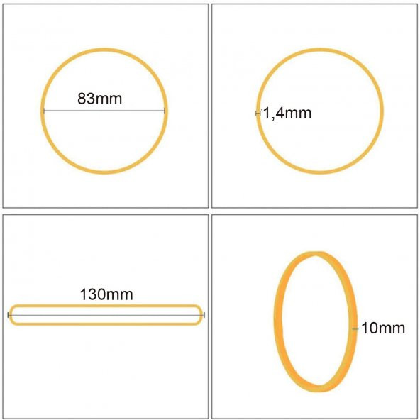 Ekoset 130x10mm Geniş Kauçuk Paket Ambalaj Kasa Lastiği 100 Adet - 5