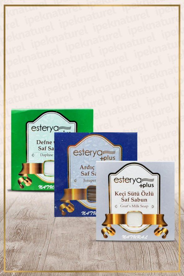 Esterya Plus Saç ve Vücut Bakımı için 3 lü Bitkisel Sabun Seti