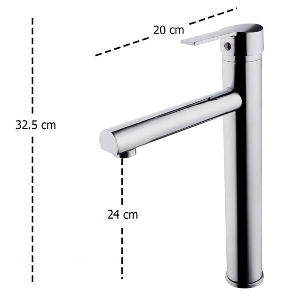 Venita Çanak Krom Lavabo Bataryası Sıcak Soğuk Su Girişli - 2