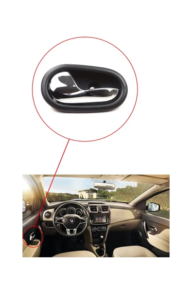 KR-368 / RENAULT  SYMBOL KAPI İÇ AÇMA KOLU SOL ( KROM )  ( 2013 MODEL ) - Resim 4