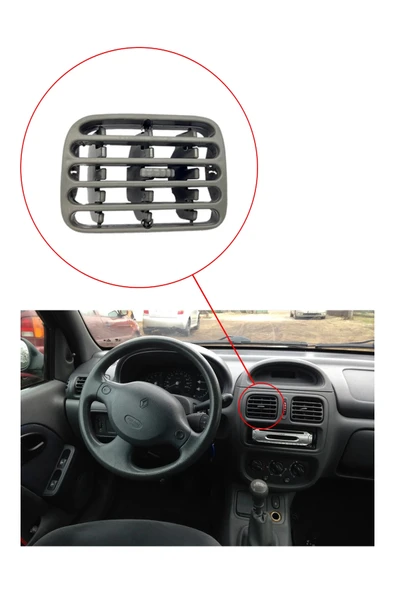 KR-439 / RENAULT CLİO HAVALANDIRMA DİFRİZÖRÜ SOL ( GRİ ) - Resim 2