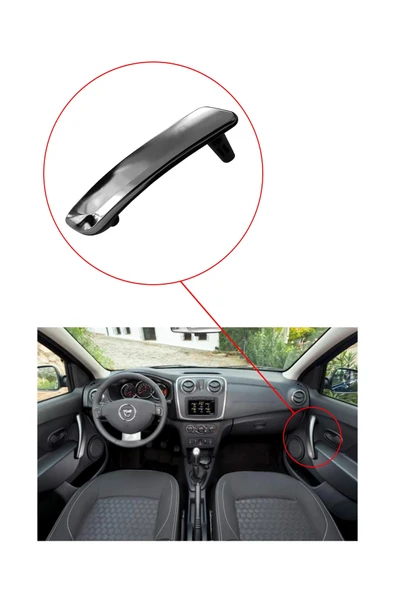 KR-520 / RENAULT SYMBOL KAPI İÇ KOLÇAK TAKIMI (KROM) - Resim 3