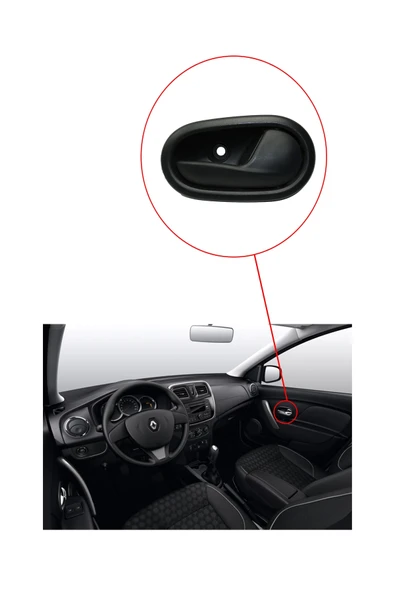 KR-688 / RENAULT  SYMBOL  KAPI İÇ AÇMA KOLU SAĞ ( SİYAH ) ( 2013 MODEL ) - Resim 3