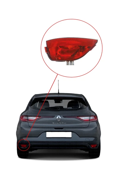 KR-711 / RENAULT MEGANE 4  ARKA SİS FAR LAMBASI SOL ( HATCBACK MODEL ) - Resim 3