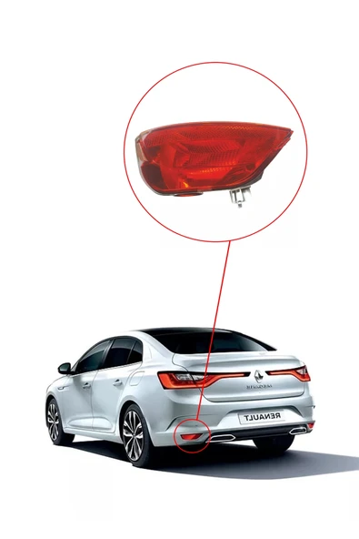 KR-705 / RENAULT MEGANE 4  ARKA SİS FAR LAMBASI SOL ( SEDAN MODEL ) - Resim 2