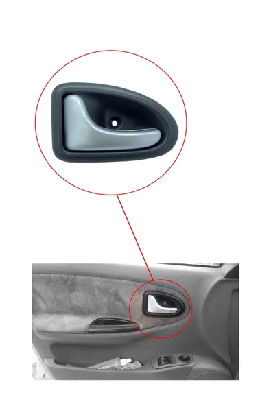 KR-463 / RENAULT MEGANE  KAPI İÇ AÇMA KOLU SOL ( KROM ) - 3